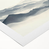 Minimalist Black and White Mountain Wall Art - Tranquil Canvas