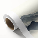 Minimalist Black and White Mountain Wall Art - Tranquil Canvas