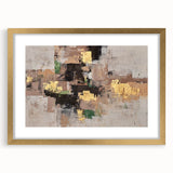 Earthen Gold Layers – High-Contrast Abstract Paintings for Interiors