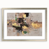 Earthen Gold Layers – High-Contrast Abstract Paintings for Interiors