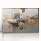 Earthen Gold Layers – High-Contrast Abstract Paintings for Interiors