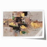 Earthen Gold Layers – High-Contrast Abstract Paintings for Interiors