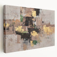Earthen Gold Layers – High-Contrast Abstract Paintings for Interiors