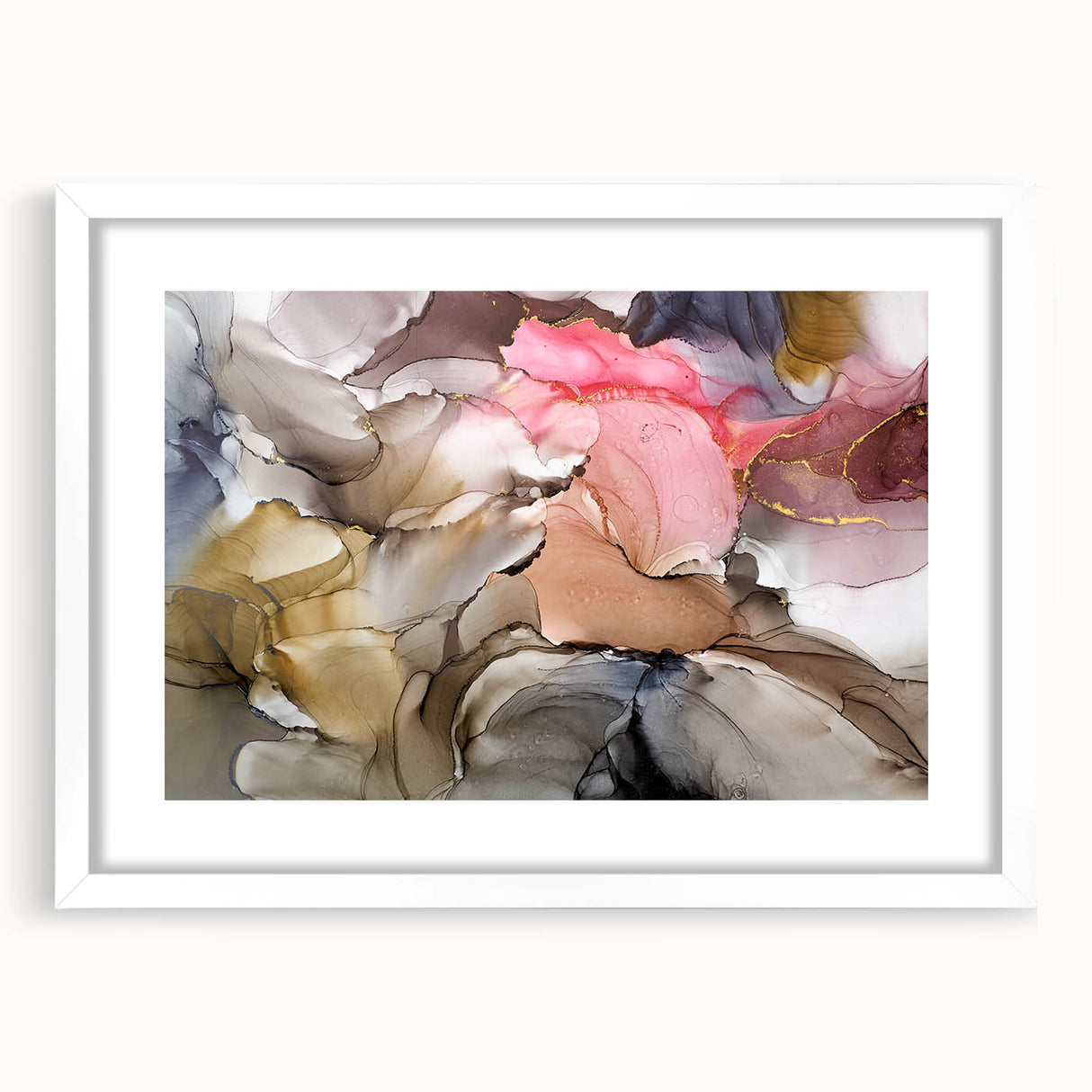 Upscale Abstract Art Collection – Beige, Brown & Blush Pink