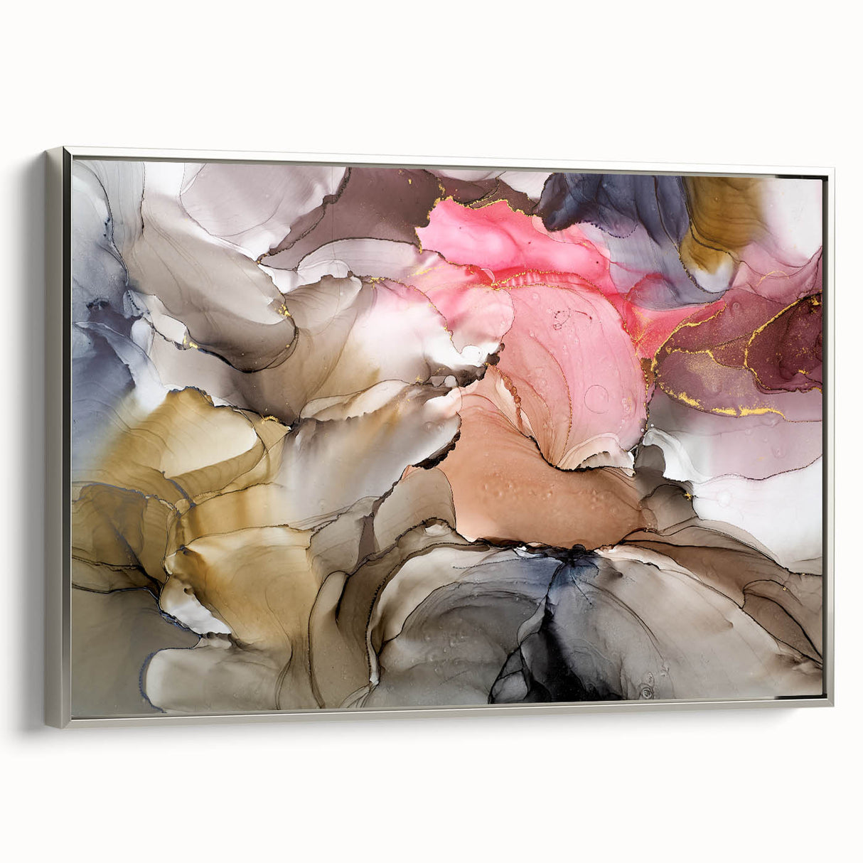 Upscale Abstract Art Collection – Beige, Brown & Blush Pink
