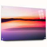 Minimalist Coastal Landscape Art – Blurred Sunset Over Water