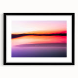 Minimalist Coastal Landscape Art – Blurred Sunset Over Water