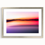 Minimalist Coastal Landscape Art – Blurred Sunset Over Water