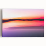 Minimalist Coastal Landscape Art – Blurred Sunset Over Water