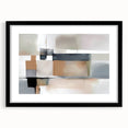 Modern Art Prints - Beige and Gray Geometric Abstract Canvas