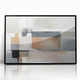 Modern Art Prints - Beige and Gray Geometric Abstract Canvas