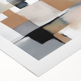 Modern Art Prints - Beige and Gray Geometric Abstract Canvas