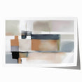Modern Art Prints - Beige and Gray Geometric Abstract Canvas