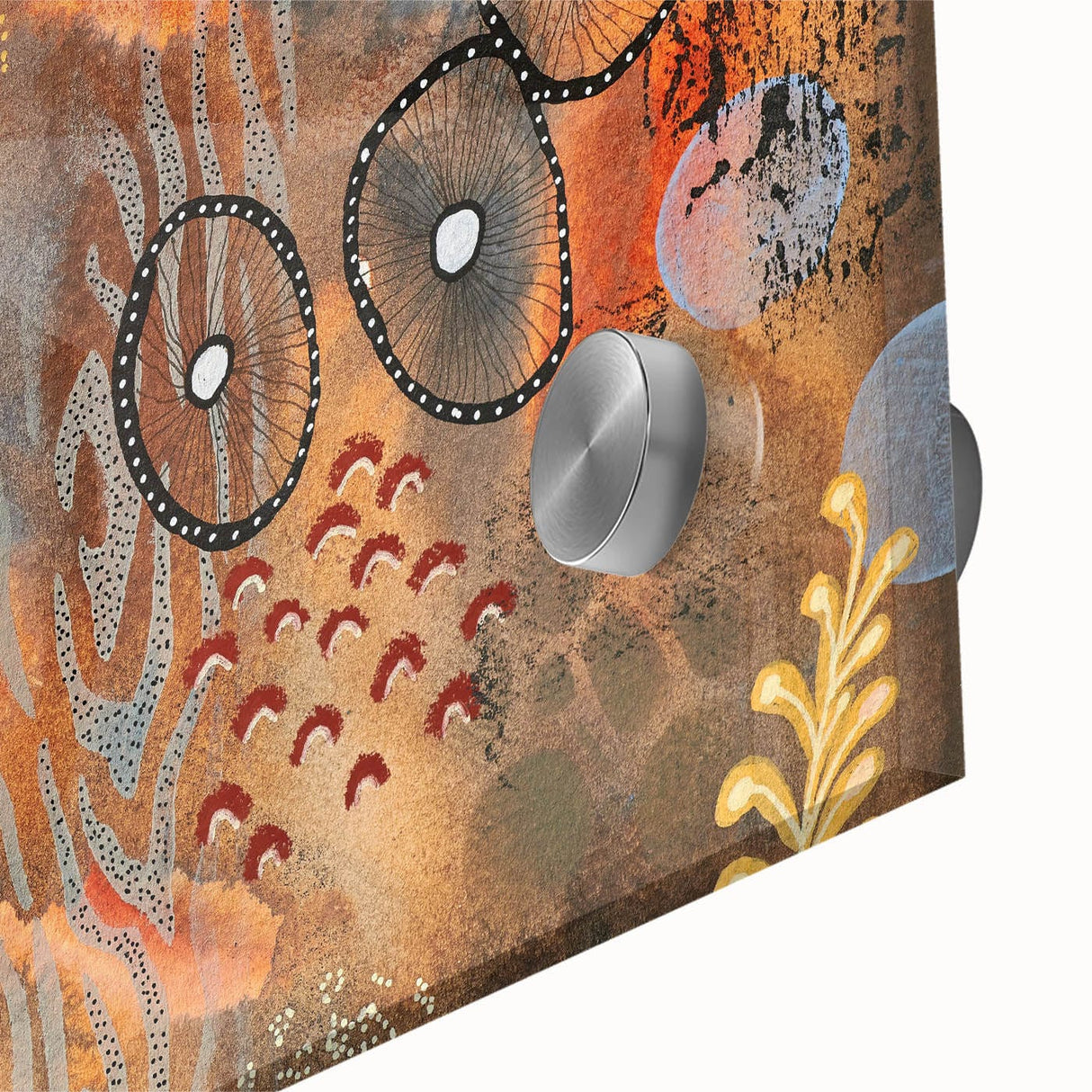 Moody Modern Wall Art – Earthy Abstract Canvas in Brown & Orange
