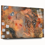 Moody Modern Wall Art – Earthy Abstract Canvas in Brown & Orange