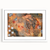 Moody Modern Wall Art – Earthy Abstract Canvas in Brown & Orange