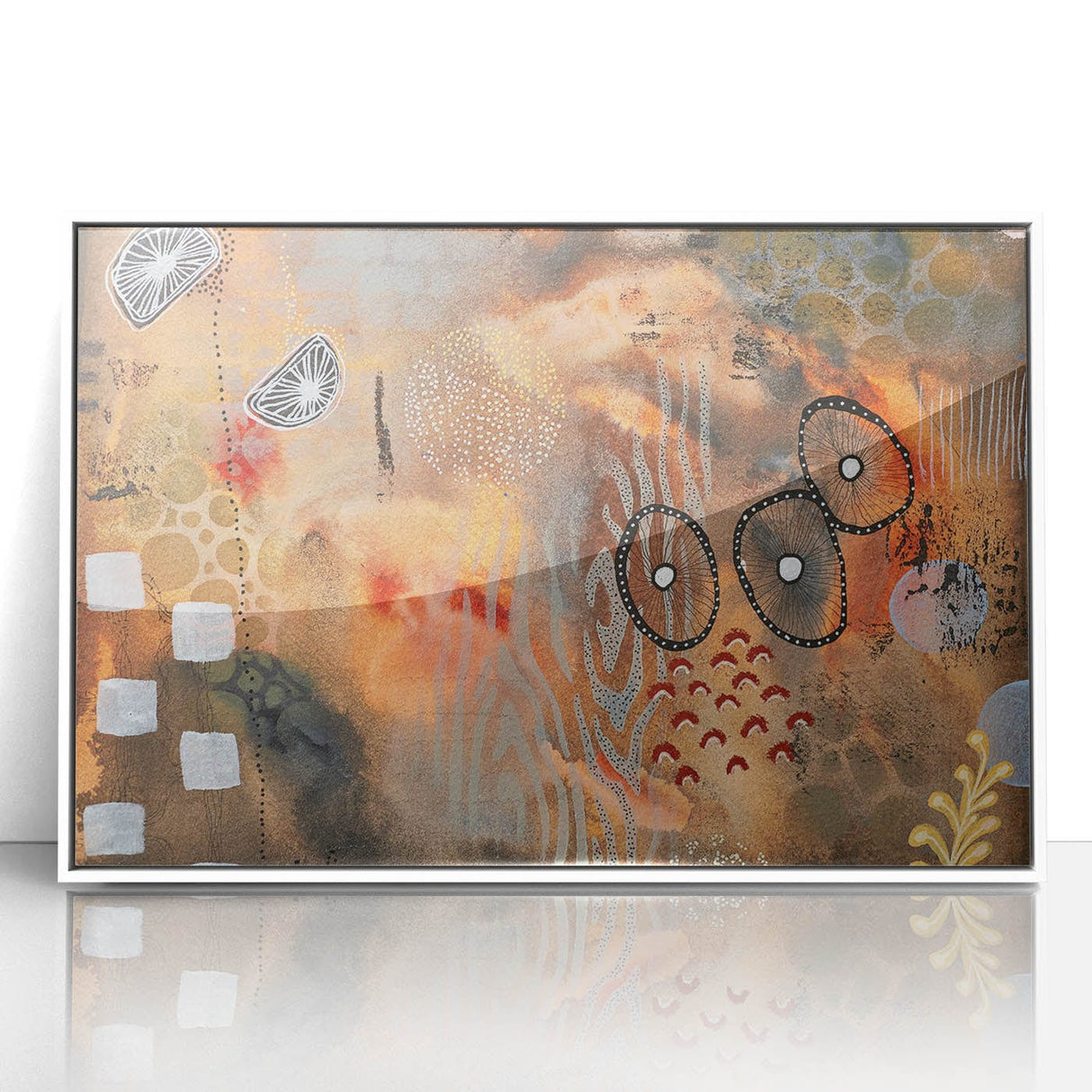 Moody Modern Wall Art – Earthy Abstract Canvas in Brown & Orange