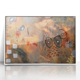 Moody Modern Wall Art – Earthy Abstract Canvas in Brown & Orange