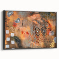 Moody Modern Wall Art – Earthy Abstract Canvas in Brown & Orange