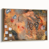 Moody Modern Wall Art – Earthy Abstract Canvas in Brown & Orange