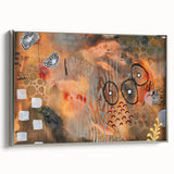 Moody Modern Wall Art – Earthy Abstract Canvas in Brown & Orange