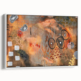 Moody Modern Wall Art – Earthy Abstract Canvas in Brown & Orange