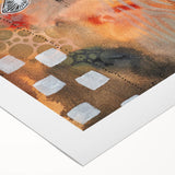 Moody Modern Wall Art – Earthy Abstract Canvas in Brown & Orange