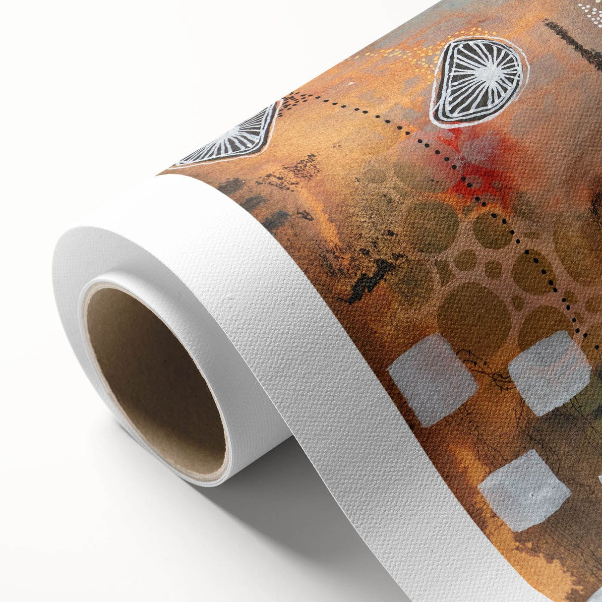Moody Modern Wall Art – Earthy Abstract Canvas in Brown & Orange