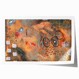 Moody Modern Wall Art – Earthy Abstract Canvas in Brown & Orange