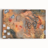 Moody Modern Wall Art – Earthy Abstract Canvas in Brown & Orange