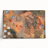 Moody Modern Wall Art – Earthy Abstract Canvas in Brown & Orange