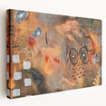 Moody Modern Wall Art – Earthy Abstract Canvas in Brown & Orange