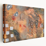 Moody Modern Wall Art – Earthy Abstract Canvas in Brown & Orange