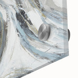 Serene Landscape Wall Art – Abstract Swirl in Blue & Gray