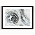Serene Landscape Wall Art – Abstract Swirl in Blue & Gray