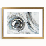 Serene Landscape Wall Art – Abstract Swirl in Blue & Gray