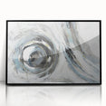 Serene Landscape Wall Art – Abstract Swirl in Blue & Gray