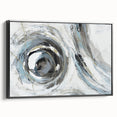 Serene Landscape Wall Art – Abstract Swirl in Blue & Gray