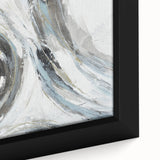 Serene Landscape Wall Art – Abstract Swirl in Blue & Gray