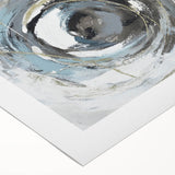 Serene Landscape Wall Art – Abstract Swirl in Blue & Gray