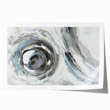 Serene Landscape Wall Art – Abstract Swirl in Blue & Gray