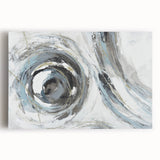 Serene Landscape Wall Art – Abstract Swirl in Blue & Gray