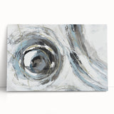 Serene Landscape Wall Art – Abstract Swirl in Blue & Gray