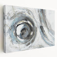Serene Landscape Wall Art – Abstract Swirl in Blue & Gray