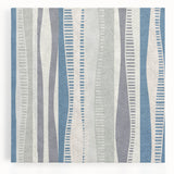 Geometric Abstract Canvas Art – Blue and Gray Wavy Line Texture