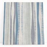 Geometric Abstract Canvas Art – Blue and Gray Wavy Line Texture