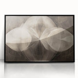 Modern Geometric Black and White Abstract Wall Art - Elegant Canvas