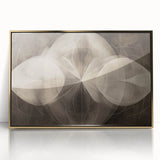 Modern Geometric Black and White Abstract Wall Art - Elegant Canvas