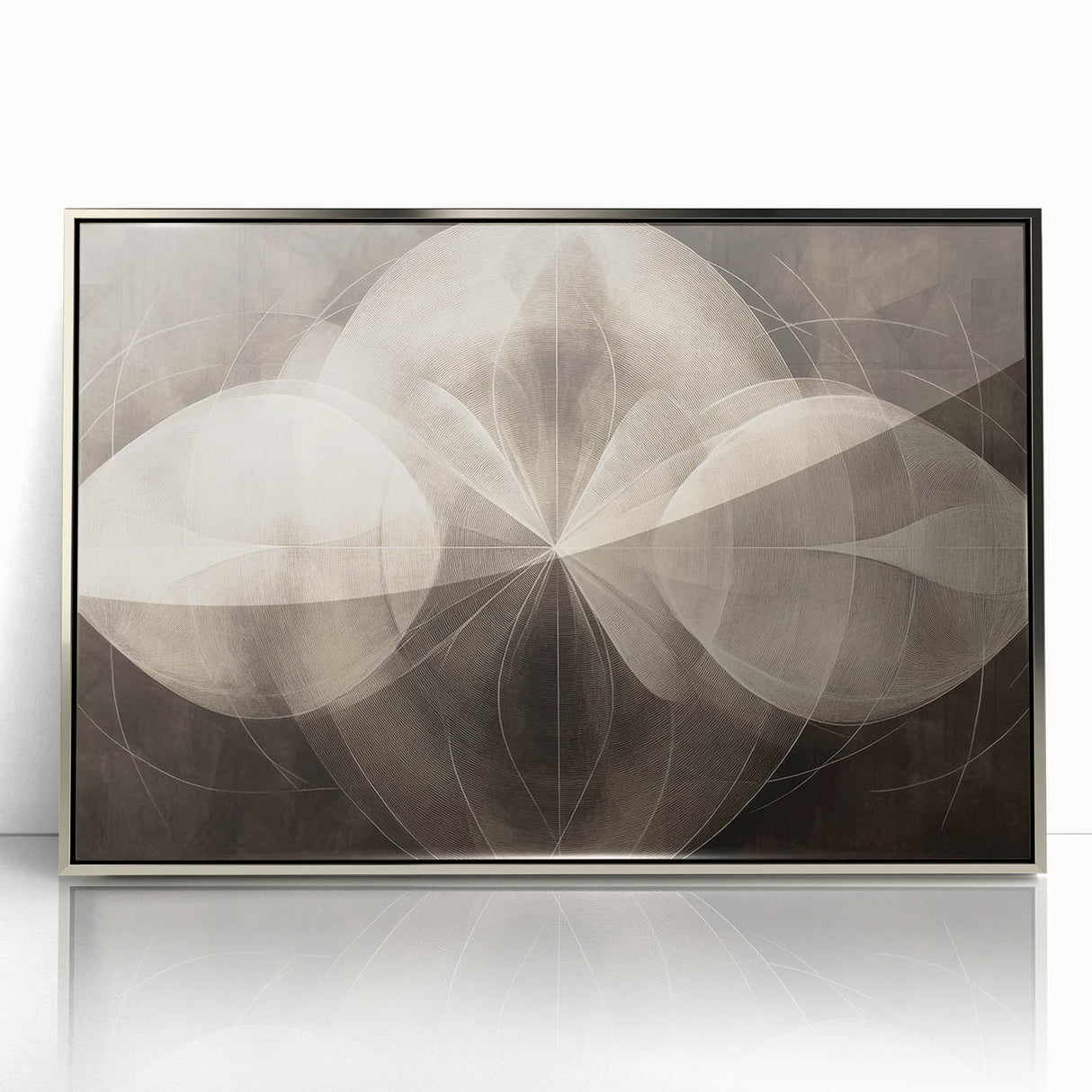Modern Geometric Black and White Abstract Wall Art - Elegant Canvas