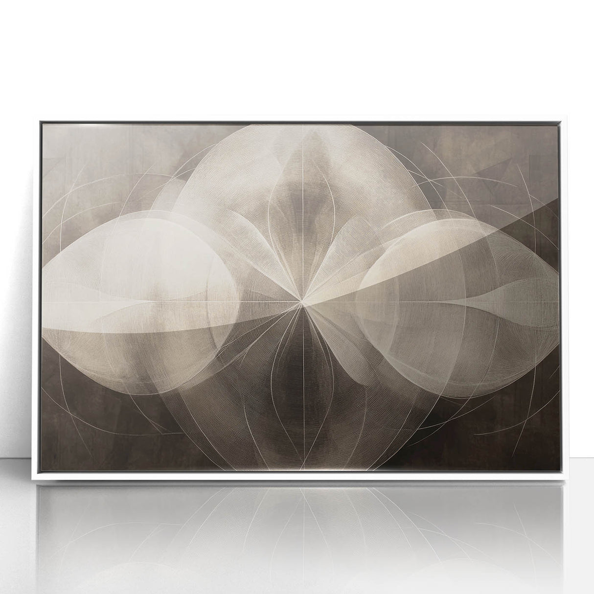 Modern Geometric Black and White Abstract Wall Art - Elegant Canvas